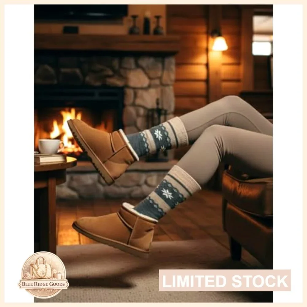 Alpaca Merino Wool Socks Warm Cozy Crew Thermal Boot Fit Unisex Classic